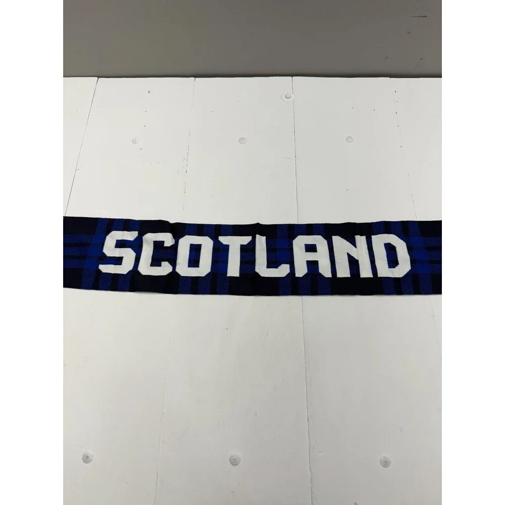 Scotland Supporter Scarf One Size Mens Blue Soccer Knit EUROSCARVES Flag Crest